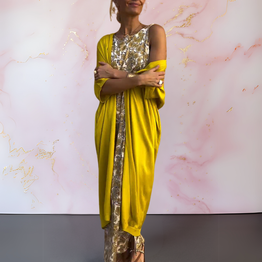 Melanie™ | Stilren klänning med kofta