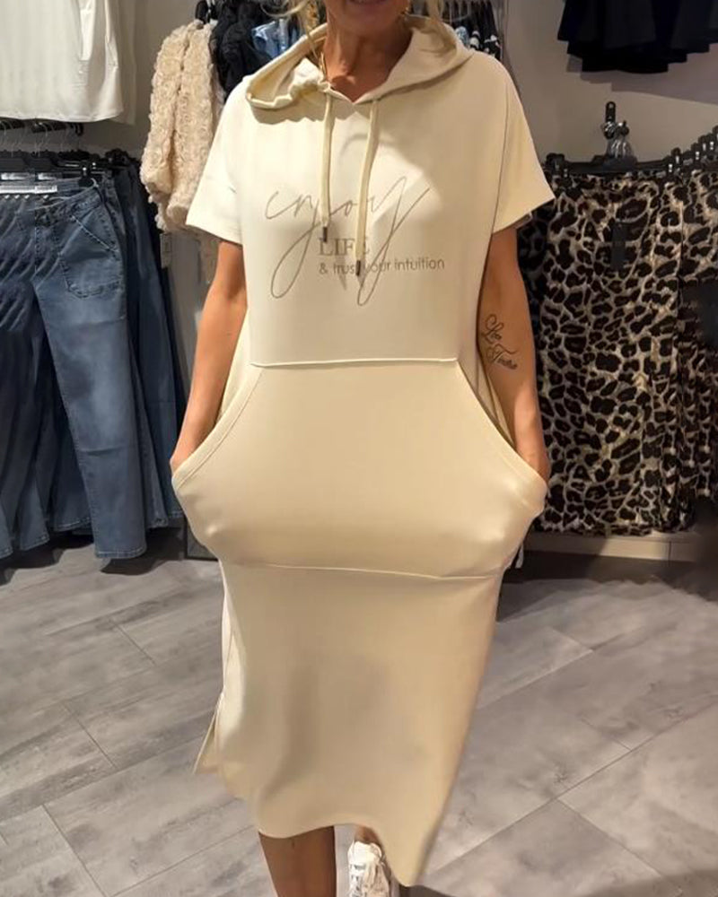 Sofia™ | Ledig hoodieklänning