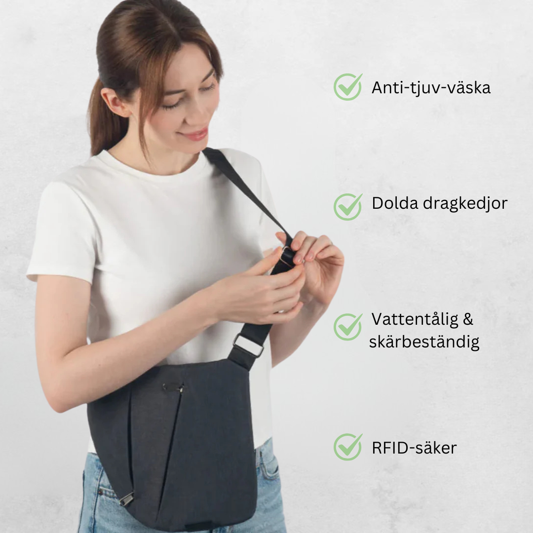 Stöldskydd Axelväska | Res lätt, res bekymmersfritt