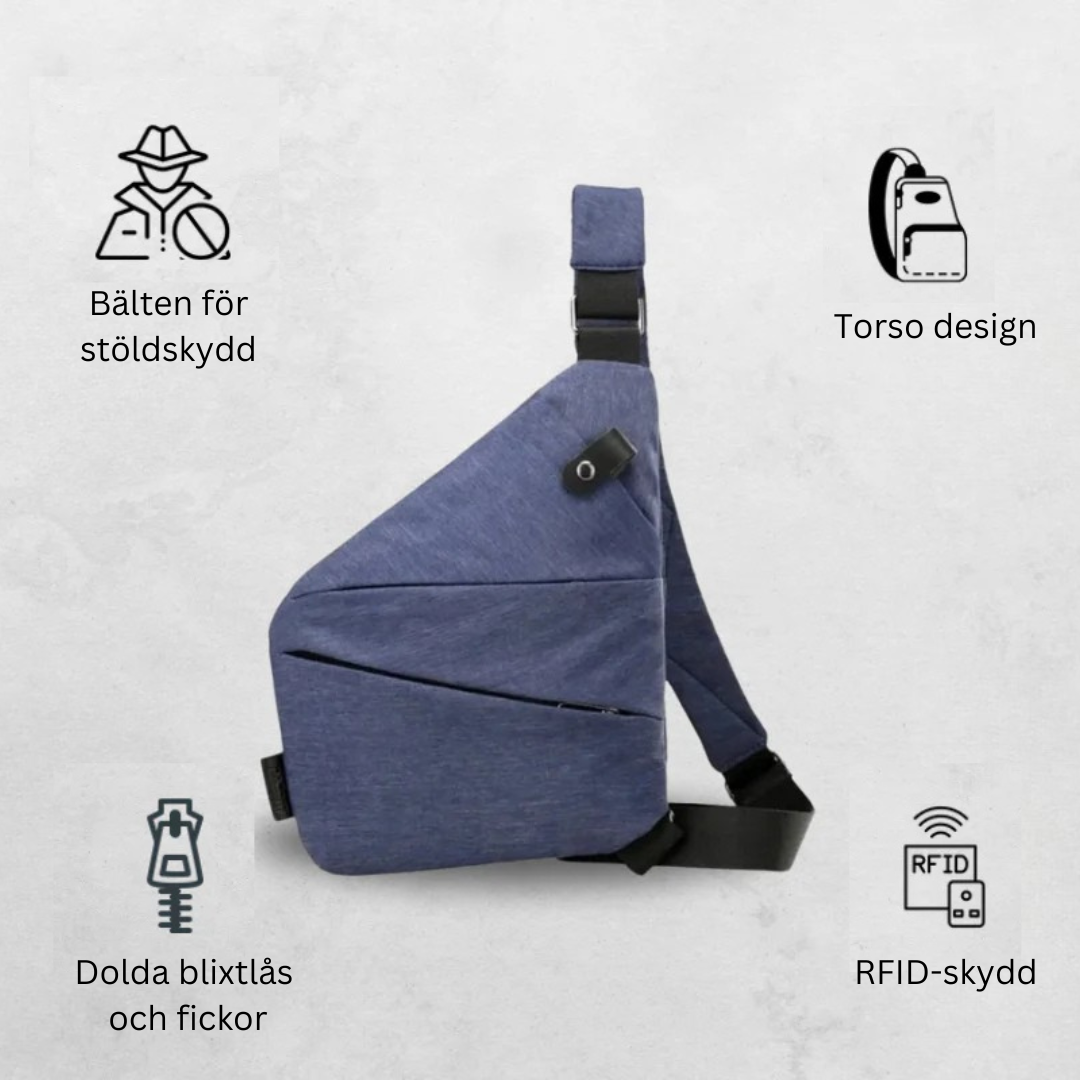 Stöldskydd Axelväska | Res lätt, res bekymmersfritt