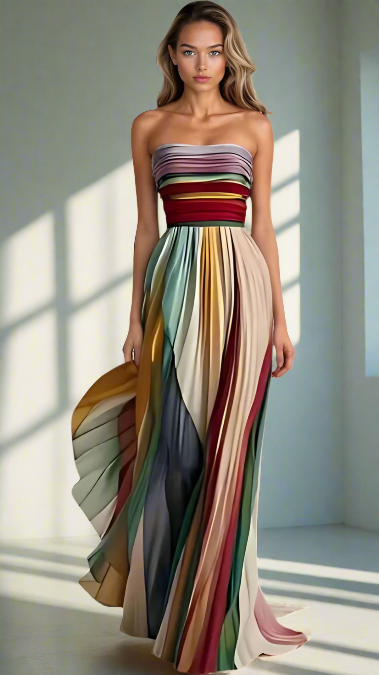 Agnes™ | - Elegant och Färgstark Maxiklänning för Sommaren