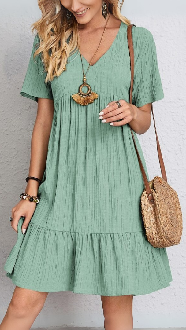 Danielle™ | Elegant Sommarklänning med Magen Täckande Design