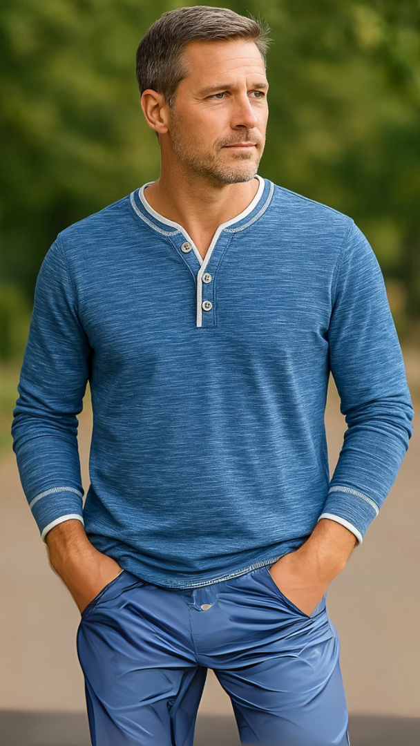 Asher™ | Vårstilren V-ringad Långärmad Skjorta