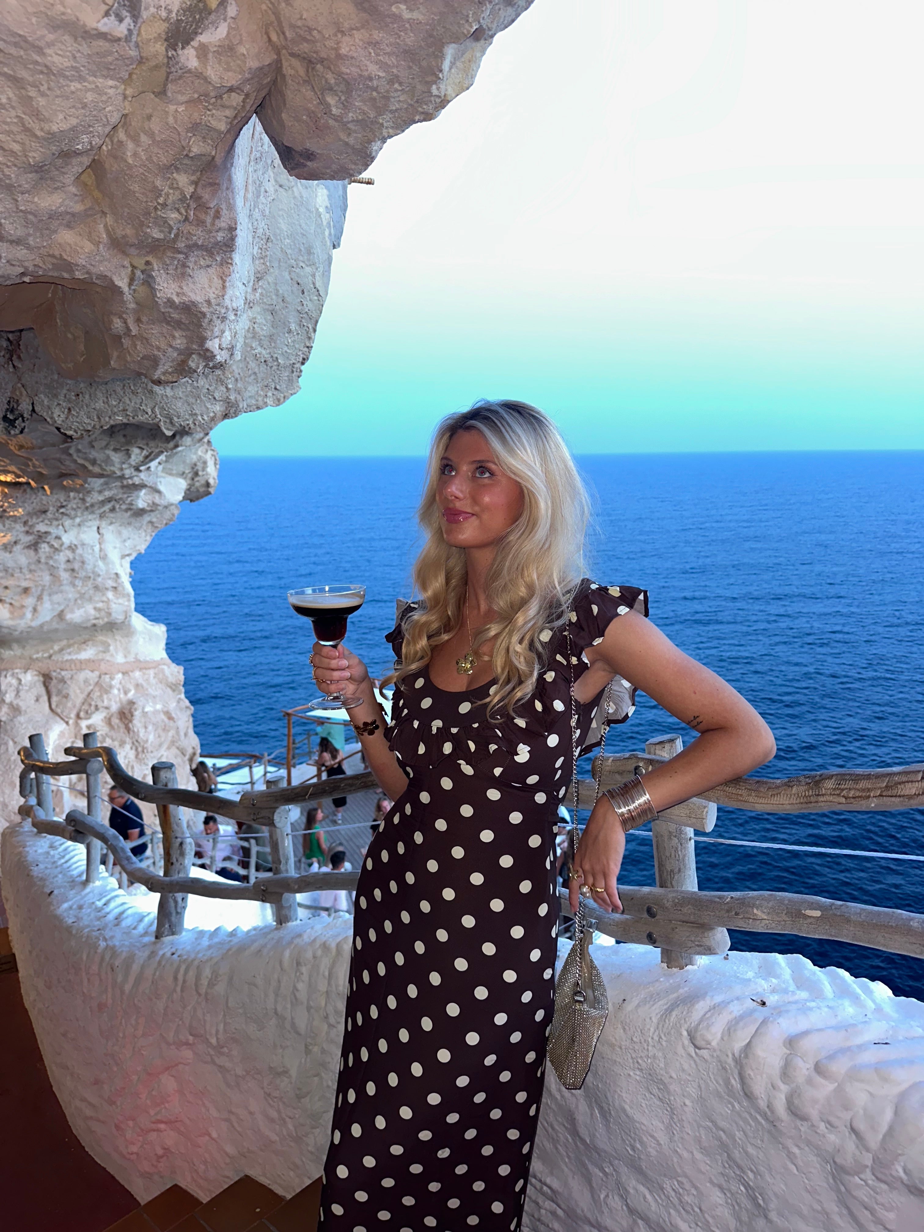 Luna™ | Klänning med prickar - Brun/gul