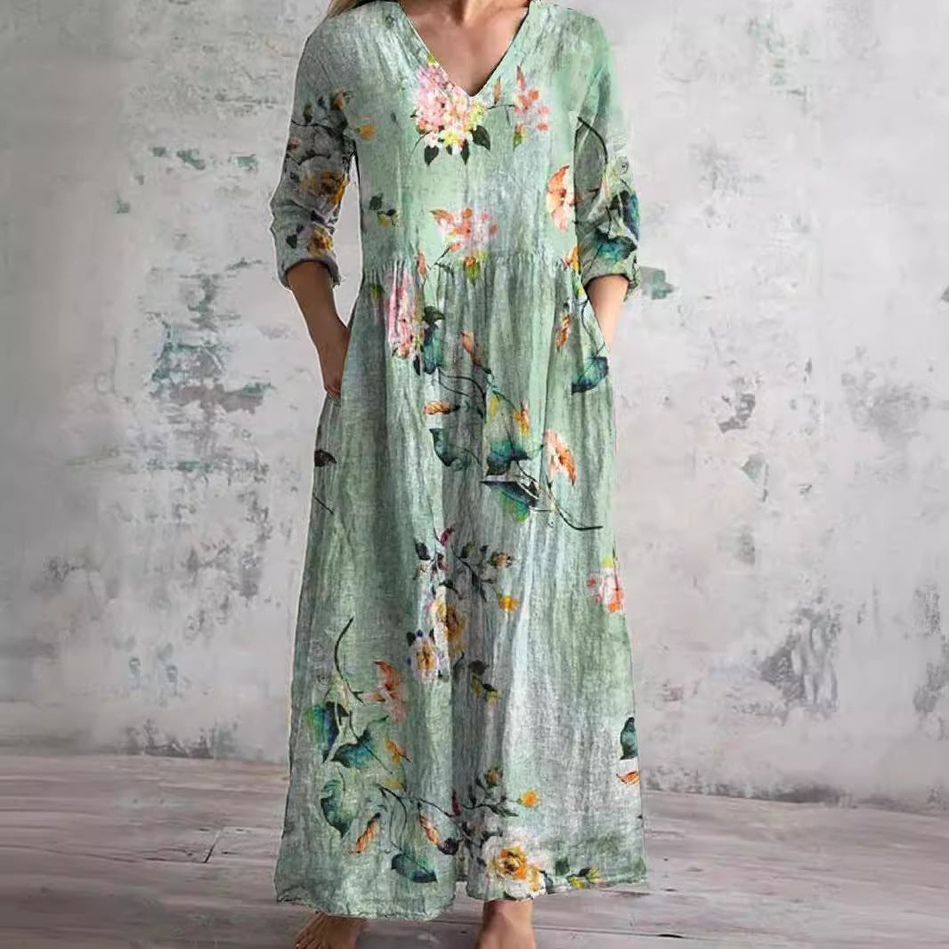 Aisling⹠| Elegant SommarklÀnning i Hög Kvalitet med Blommigt Mönster