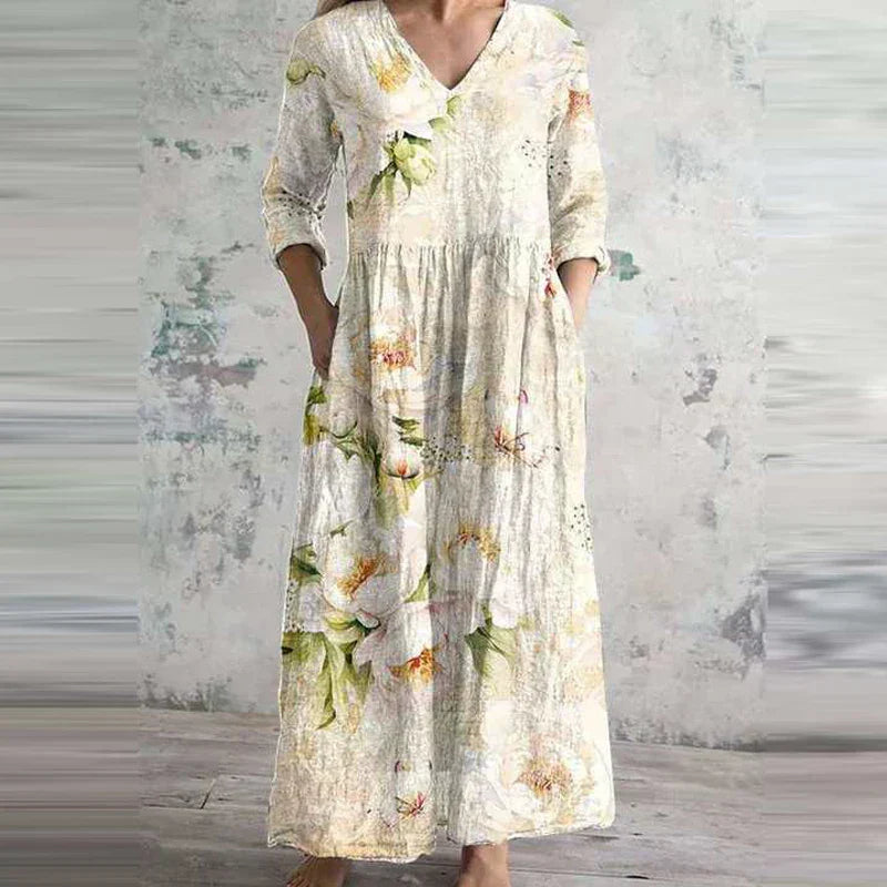 Aisling⹠| Elegant SommarklÀnning i Hög Kvalitet med Blommigt Mönster