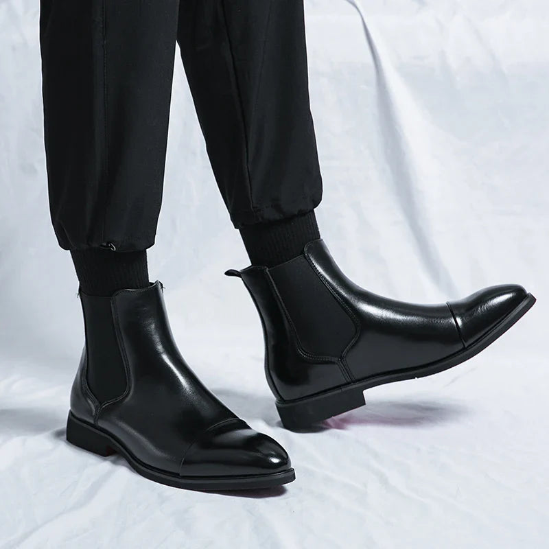 Giovanni™ | Carracci Francesco Leather Chelsea Boots