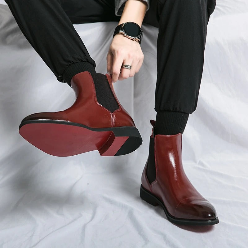 Giovanni™ | Carracci Francesco Leather Chelsea Boots
