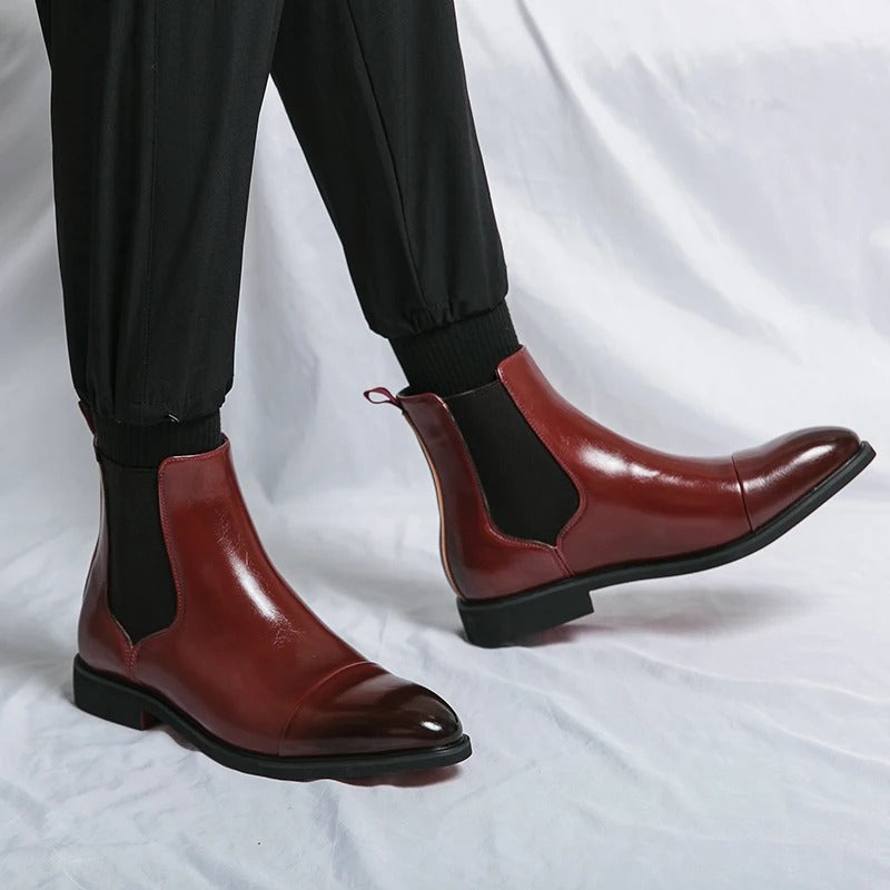 Giovanni™ | Carracci Francesco Leather Chelsea Boots